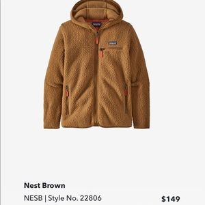 Patagonia women’s retro pile fleece hoody - medium